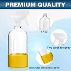 Glass Spray Bottles - 3 Piece 17oz Glass Bottles Sprayer With Silicone Sleeve