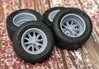 1 24 Scale  15-inch    halibrand Eleanor    Resin Wheels W  Wide Rear Tires