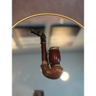 Antique German Ulmer Kloben Pipe Burl Briar Wind Cap Cord Made In Germany
