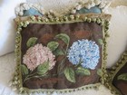 Gorgeous Aubusson Style Needlepoint Pillow Cover Blue   Pink Hydrangeas Nwot
