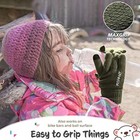 Kids Winter Gloves For Boys Girls Children Toddler Thermal Small 1 Pair-green