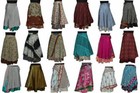 20 Pc Wholesale Lot Skirt Women Wrap Around Silk Skirt Long Skirt Indian Dress