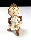 Vintage 1950 s Mcm Sugar Glazed Kitten Cat On Chair Figurine Japan Porcelain