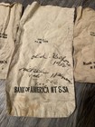  4  Vintage Bank Of America Canvas Cloth Deposit Money Bags  6710  6708  6706
