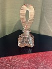 Vintage Pink Art Deco Perfume czechoslovakia scent Bottle cut Glass 1920s 