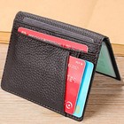 Men Genuine Leather Wallet Slim Purse 8 Credit Card Holder Id  Driver s License