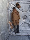 Antique Doll Soldier  Large Black Boots  Private Like Stripe On Shoulder 