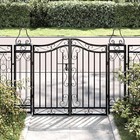 Garden Gate Ornamental Fence Gate With Bolt Hinge Trellis Wrought Iron Vidaxl 
