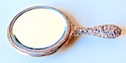 1890s Sterling Jacobi   Jenkins Hand Mirror Floral Repousse 8 1 2  Long