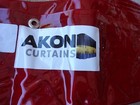 Akon Curtains   Dividers Welding Curtain - 15  X 5  - Red Clear  Ts