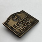 Antique Metal Brass Belt Buckle - Brushed Steel - Lloyd s Bank Horse Hpc - Rare