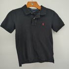 Polo Ralph Lauren Button Shirt Boys S p 8 Black Red Pony Classic School Fit 