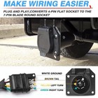 Universal Multi-tow 4-way To 7-way Blade And 4 Pin Flat Trailer Light Connector
