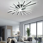 Modern Ceiling Light Dimmable Led Flush Mount Lamp Fixture Chandelier Remote Us