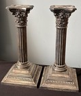 Gorham Sterling Silver Corinthian Column Candlestick Pair Weighted A 3206 8 3 8