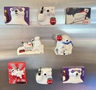 Vintage Coca-cola Polar Bear Magnets Lot Of 8 Complete Set 1995-1997 Resin Euc