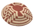 Vintage Woven Wool Basket  Moroccan Berber Centerpiece With Unique Tribal Geomet