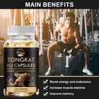 3450mg Tongkatali Extract 200 1 Strong Natural Testosterone Booster 120 Capsules