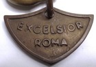 Antique Excelsior Luxury Hotel Roma Rome Italy Large Brass Skeleton Key W fob