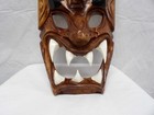 Vintage Tiki Tribal Carved Wood Face Mask Wall Haning Folk Art Dragon 16 50 Tall