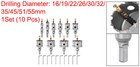 10pack Metal Hole Saw Kit  Carbide Tip 5 8  To 2-1 8  Dia For Cutting
