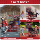 Hyes 2 In 1 Dual Shot Basketball Arcade Game With 2 Dart Boards electronic Sc   