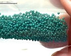 Tiny 1 Mm Antique Vintage Micro Seed Beads- 19 0 Turquoise Blue Green Opaque-old