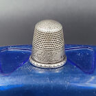 Antique Stern Bros Sterling Silver Thimble Flying Bird And Flower Design