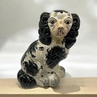 Staffordshire King Charles Spaniel Figurine Vintage Reproduction 12 Inch Tall