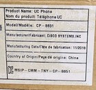 Cisco Cp-8851 Ip Phone Uc Business Voip Gigabit Color Display Open Box Complete