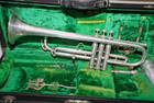 Conn 1928 22b  early Model Symphony  Silver Satin Finish Trumpet W rotary Valve