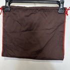 Coach Brown Dust Bag 13x11    Red Stitching Cotton Logo