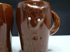 Vintage Brown Porcelain Mule Shape Salt   Pepper Set  Salt Pepper Shakers