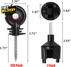 120 Pack Electric Fence Insulators Screw In Ring Post Wood Post Farm Fencing   