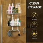 Over The Door Shower Caddy  3 Tier Hanging Shower Organizer Shelf  Silver