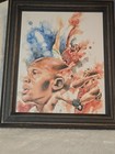 Framed Watercolor Print Of Chicago Bulls  23  Michael Jordan 8x11