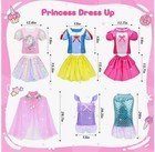 16 Pcs Princess Dress Up Clothes For Little Girl Set  Princess Pretent Play