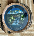 Vintage Olympia Beer Barrel    ask For Oly    Light Motion  Sign - Read All   tk