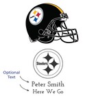 Pittsburgh Steelers Engraved Football Whiskey Decanter And 4 Glasses In Woodbox