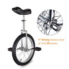 18 In Wheel Silver Unicycle Mountain Wheel Skid Proof Tire Balance Exercise