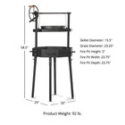 Ash   Ember Santa Maria Grill  Argentine Style Open Fire Grill