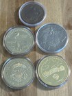 5 Vtg Us Tokens 1969 Philadelphia Bronze Franklin Banknote History Gold 2 Copy   s