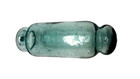 Rare Vintage Japanese Green Glass Fishing Float  Blown Cylinder Shape  6  Long