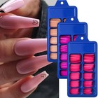 100pcs False Nail Tips Matte Full Cover Long Stiletto Fake Nails Art Manicure