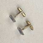 Vintage Sterling Silver Cuff Links 1960s Tarnished Square Screw Cufflinks Mexico