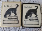Vintage Antioch Bookplate Company Gummed Curious Cat Ex Libris Owner Bookplates