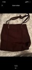 Women   s Coach   Solid Tote Bag Snap Closure Black Lined Interior Zip Pocket