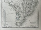 1850 Brazil Hand Coloured Antique Map By John Dower Showing Mountains