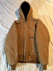 Vintage Big Smith Men   s Brown Hooded Zip-up Cotton Work Jacket  Size L