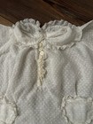 1950 s Vintage 18-24mo White Swiss Polkadot   Lace Baby Toddler Easter Dress 3b